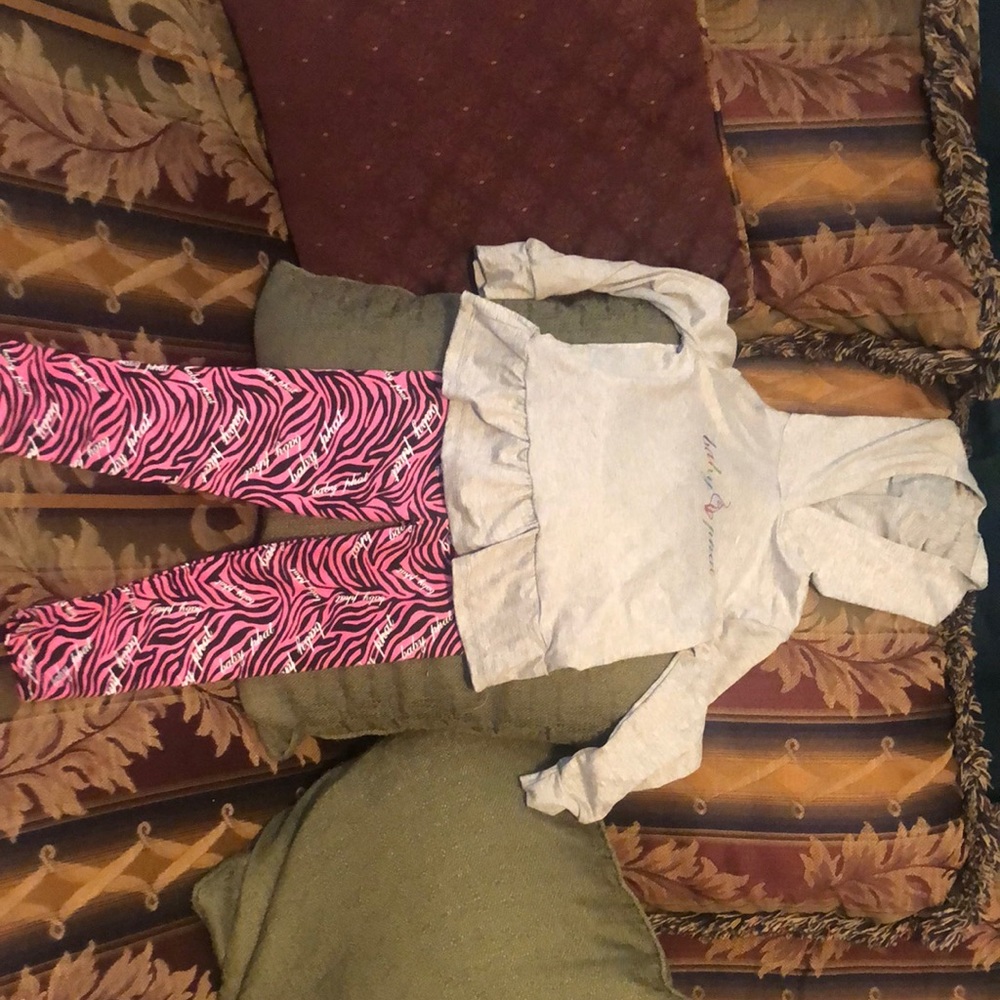 Baby Phat pink zebra print outfit 3T